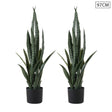 SOGA 2X 97cm Artificial Indoor Snake Sansevieria Plant Fake Decoration Tree Flower Pot - Cafe Supply