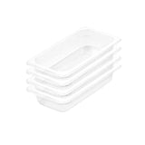 SOGA 65mm Clear Gastronorm GN Pan 1/3 Food Tray Storage Bundle of 4 - Cafe Supply
