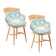 SOGA 2X Blue Paw Shape Cushion Warm Lazy Sofa Decorative Pillow Backseat Plush Mat Home Decor - Cafe Supply