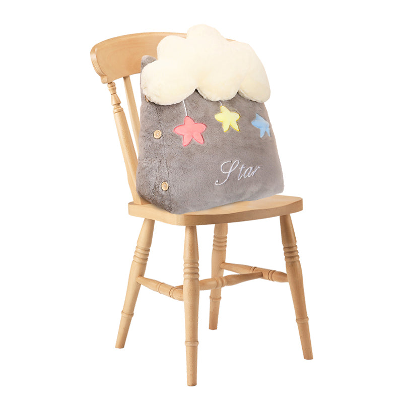 SOGA Grey Cute Star Cloud Cushion Soft Leaning Lumbar Wedge Pillow Bedside Plush Home Decor - Cafe Supply