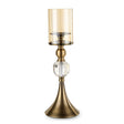 SOGA 43cm Glass Candle Holder Candle Stand Glass/Metal - Cafe Supply
