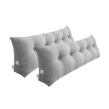 SOGA 2X 180cm Silver Triangular Wedge Bed Pillow Headboard Backrest Bedside Tatami Cushion Home Decor - Cafe Supply