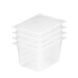 SOGA 200mm Clear Gastronorm GN Pan 1/2 Food Tray Storage Bundle of 4 - Cafe Supply