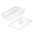 SOGA 100mm Clear Gastronorm GN Pan 1/1 Food Tray Storage Bundle of 2 with Lid - Cafe Supply