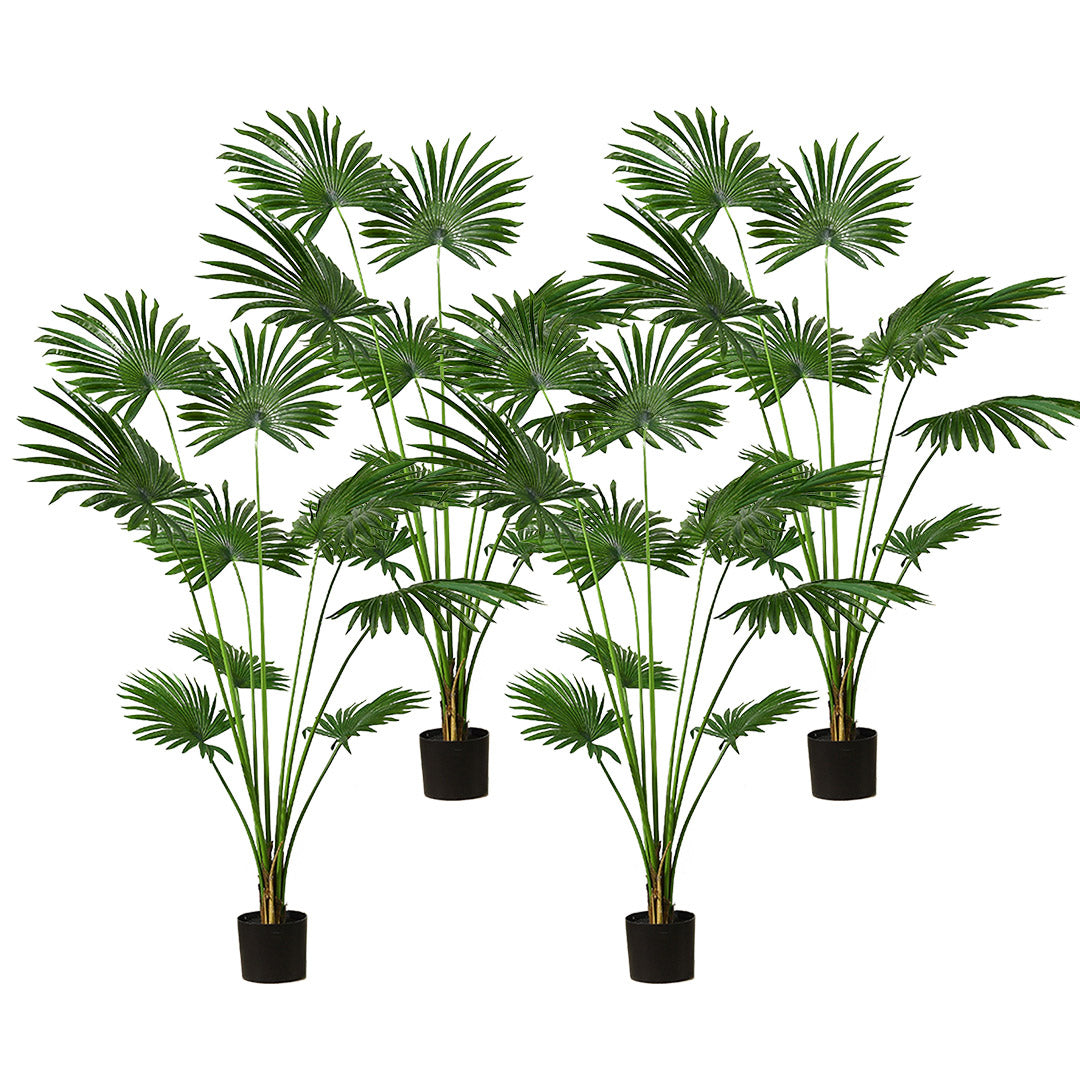 SOGA 4X 180cm Artificial Natural Green Fan Palm Tree Fake Tropical Indoor Plant Home Office Decor - Cafe Supply