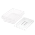 SOGA 65mm Clear Gastronorm GN Pan 1/2 Food Tray Storage Bundle of 2 with Lid - Cafe Supply