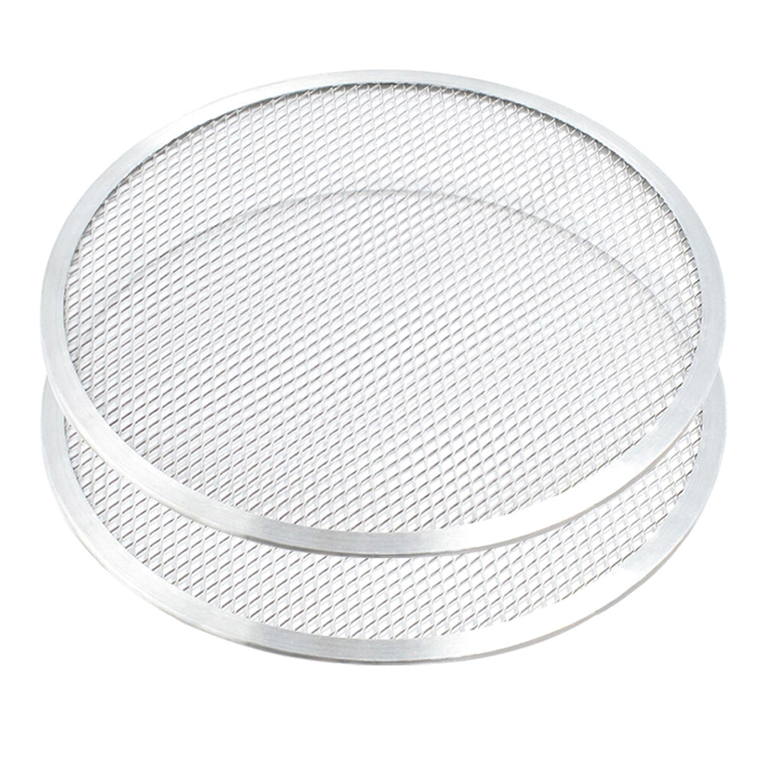 SOGA 2X 9-inch Round Seamless Aluminium Nonstick Commercial Grade Pizza Screen Baking Pan - Cafe Supply