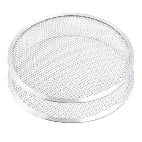 SOGA 2X 9-inch Round Seamless Aluminium Nonstick Commercial Grade Pizza Screen Baking Pan - Cafe Supply