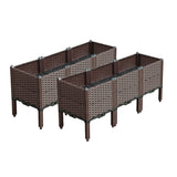 SOGA 2X 120cm Raised Planter Box Vegetable Herb Flower Outdoor Plastic Plants Garden Bed with Legs Deepen - Cafe Supply
