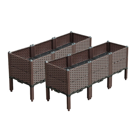 SOGA 2X 120cm Raised Planter Box Vegetable Herb Flower Outdoor Plastic Plants Garden Bed with Legs Deepen - Cafe Supply