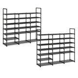 SOGA 2X 19-Shelf Tier Shoe Storage Shelf Space-Saving Caddy Rack Organiser with Handle - Cafe Supply