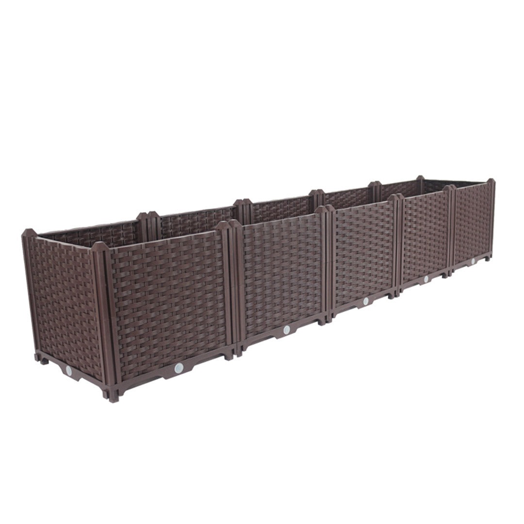 SOGA 200cm Raised Planter Box Vegetable Herb Flower Outdoor Plastic Plants Garden Bed Deepen - Cafe Supply