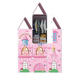 SOGA 10 Cubes DIY Castle Print Portable Wardrobe Divide-Grid Modular Storage Organiser Foldable Closet - Cafe Supply