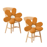 SOGA 2X Coffee Daisy Flower Shape Cushion Soft Leaning Bedside Pad Floor Plush Pillow Home Decor - Cafe Supply