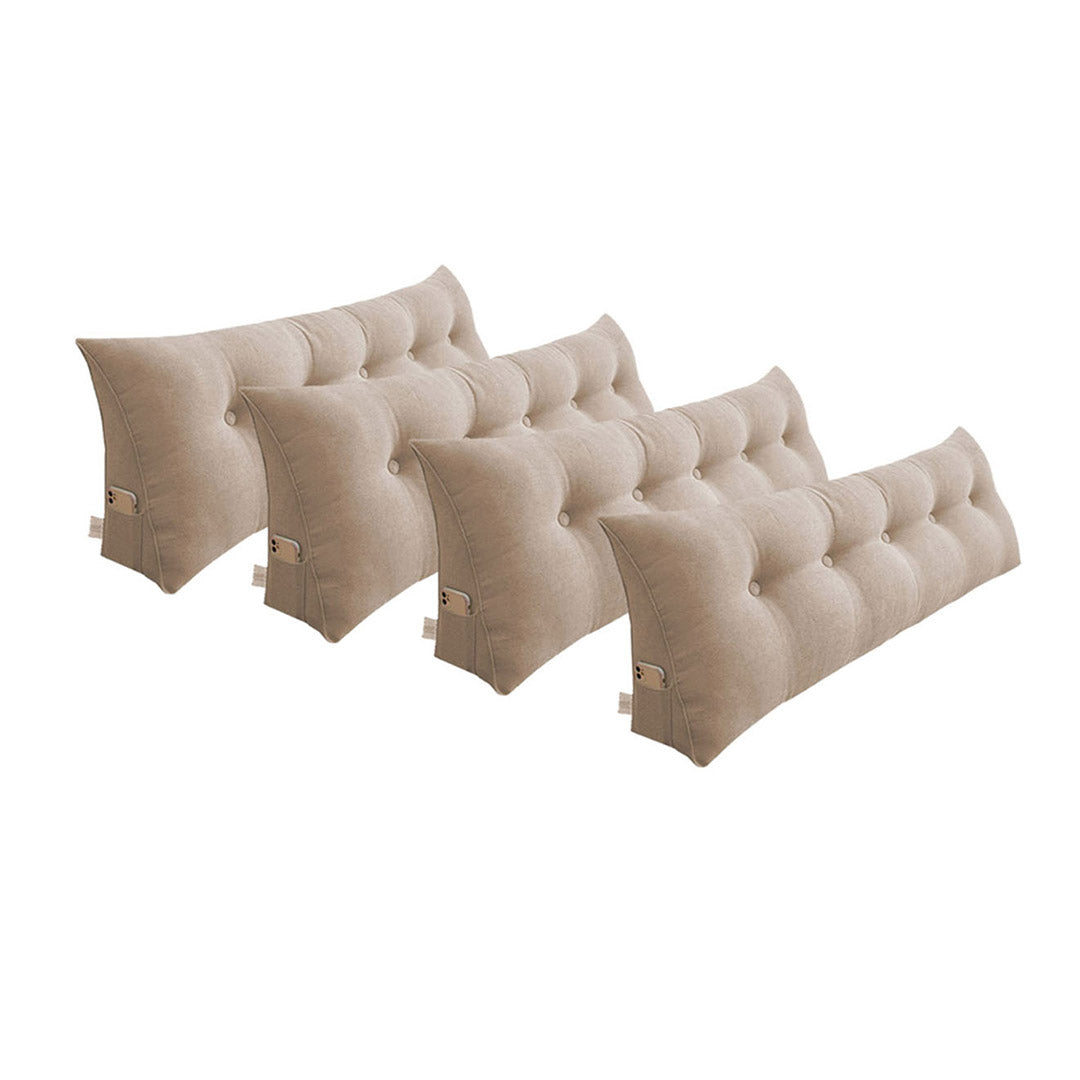 SOGA 4X 180cm Beige Triangular Wedge Bed Pillow Headboard Backrest Bedside Tatami Cushion Home Decor - Cafe Supply