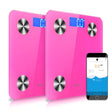 SOGA 2X Wireless Bluetooth Digital Body Fat Scale Bathroom Health Analyser Weight Pink - Cafe Supply