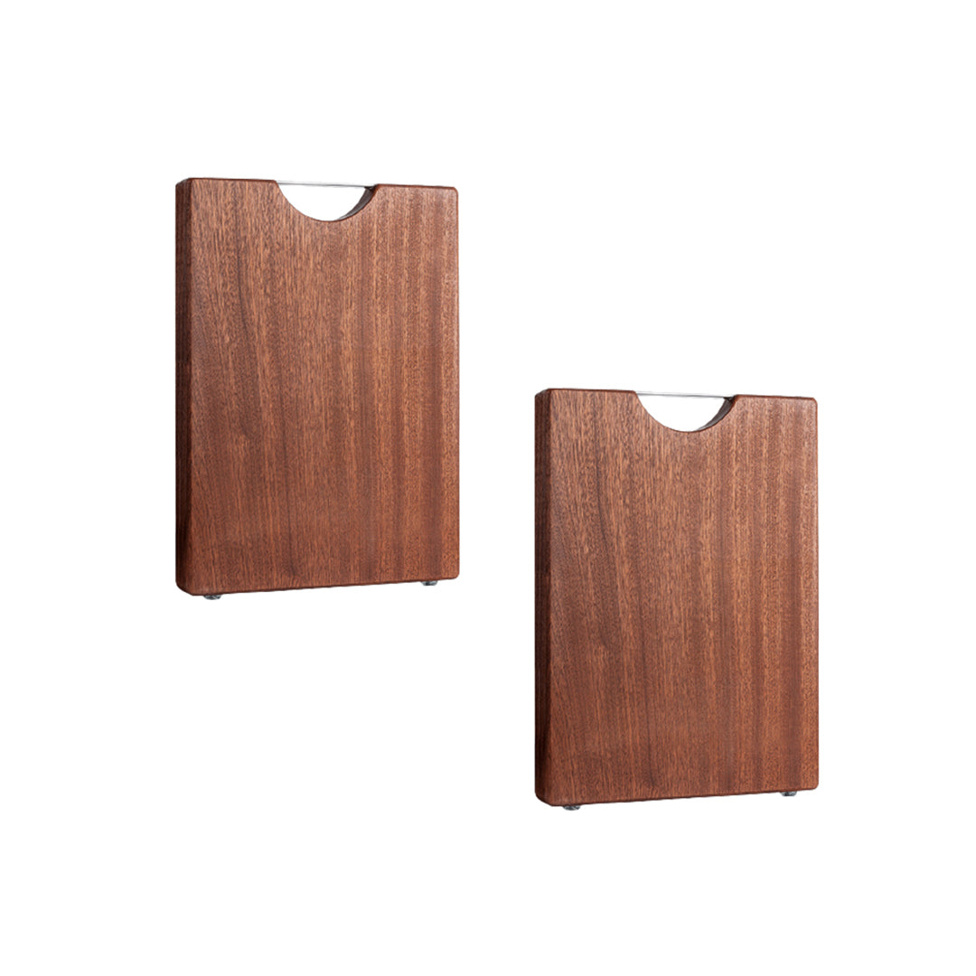 SOGA 2X 26cm Rectangular Wooden Ebony Butcher Block Non-slip Chopping Food Serving Tray Charcuterie Board - Cafe Supply