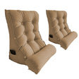SOGA 2X 60cm Khaki Triangular Wedge Lumbar Pillow Headboard Backrest Sofa Bed Cushion Home Decor - Cafe Supply