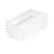 SOGA 100mm Clear Gastronorm GN Pan 1/1 Food Tray Storage Bundle of 4 - Cafe Supply
