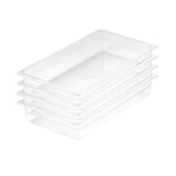 SOGA 100mm Clear Gastronorm GN Pan 1/1 Food Tray Storage Bundle of 4 - Cafe Supply