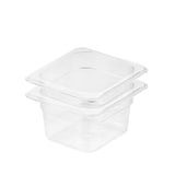 SOGA 100mm Clear Gastronorm GN Pan 1/6 Food Tray Storage Bundle of 2 - Cafe Supply