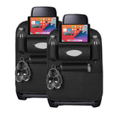 SOGA 2X  PVC Leather Car Back Seat Storage Bag Multi-Pocket Organizer Backseat and iPad Mini Holder Black - Cafe Supply