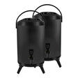 SOGA 2X 16L Stainless Steel Insulated Milk Tea Barrel Hot and Cold Beverage Dispenser Container with Faucet Black - Cafe Supply
