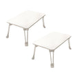 SOGA 2X White Portable Bed Table Adjustable Folding Mini Desk With Cup-Holder Home Decor - Cafe Supply