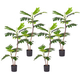 SOGA 4X 90cm 2-Trunk Artificial Natural Green Split-Leaf Philodendron Tree Fake Tropical Indoor Plant Home Office Decor - Cafe Supply
