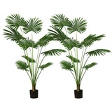 SOGA 2X 180cm Artificial Natural Green Fan Palm Tree Fake Tropical Indoor Plant Home Office Decor - Cafe Supply