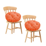 SOGA 2X Orange Round Cushion Soft Leaning Plush Backrest Throw Seat Pillow Home Office Decor - Cafe Supply