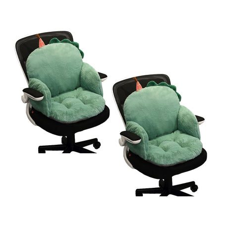 SOGA 2X Green Dino Shape Cushion Soft Leaning Bedside Pad Sedentary Plushie Pillow Home Decor - Cafe Supply