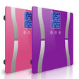 SOGA 2X Digital Body Fat Scale Bathroom Scales Weight Gym Glass Water LCD Purple/Pink - Cafe Supply