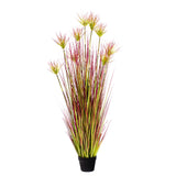 SOGA 150cm Purple-Red Artificial Indoor Potted Papyrus Plant Tree Fake Simulation Decorative - Cafe Supply