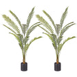 SOGA 2X 240cm Artificial Green Rogue Hares Foot Fern Tree Fake Tropical Indoor Plant Home Office Decor - Cafe Supply