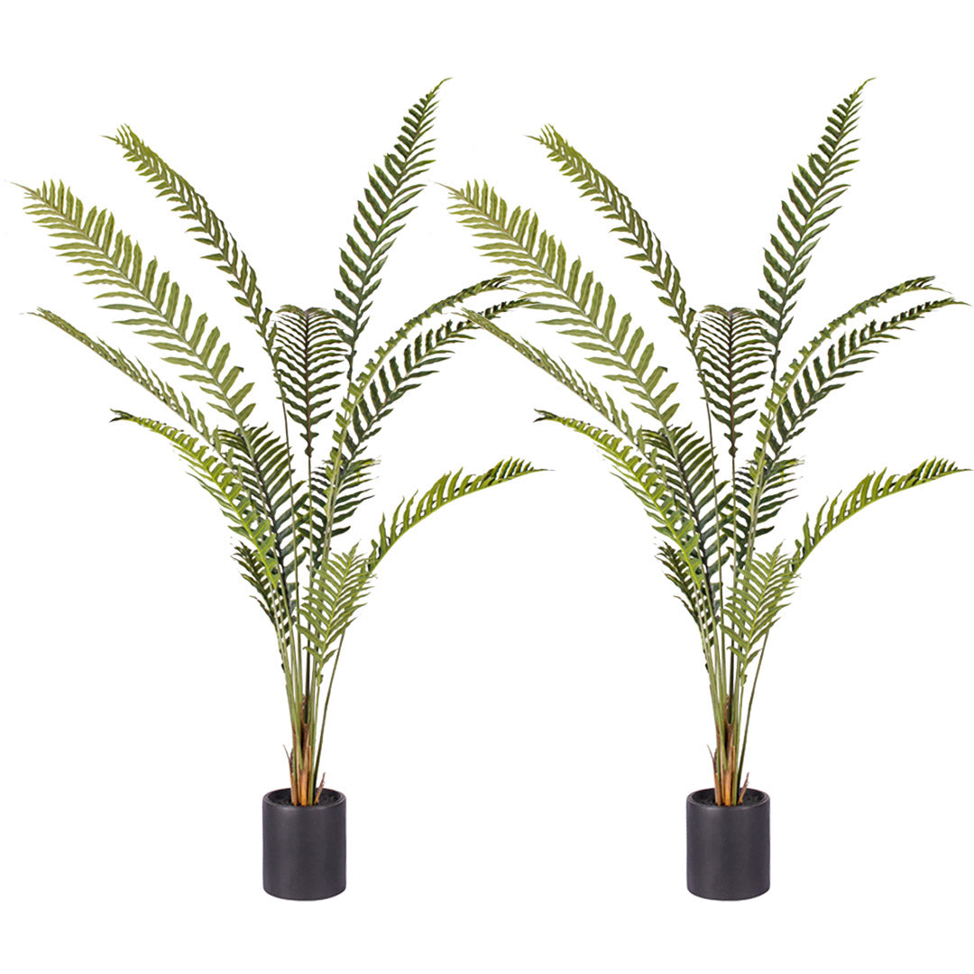 SOGA 2X 240cm Artificial Green Rogue Hares Foot Fern Tree Fake Tropical Indoor Plant Home Office Decor - Cafe Supply
