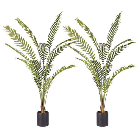 SOGA 2X 240cm Artificial Green Rogue Hares Foot Fern Tree Fake Tropical Indoor Plant Home Office Decor - Cafe Supply