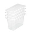 SOGA 200mm Clear Gastronorm GN Pan 1/3 Food Tray Storage Bundle of 4 - Cafe Supply