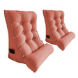 SOGA 2X 45cm Peach Triangular Wedge Lumbar Pillow Headboard Backrest Sofa Bed Cushion Home Decor - Cafe Supply
