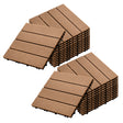 SOGA 2X 11 pcs Coffee DIY Wooden Composite Decking Tiles Garden Outdoor Backyard Flooring Home Decor - Cafe Supply