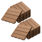 SOGA 2X 11 pcs Coffee DIY Wooden Composite Decking Tiles Garden Outdoor Backyard Flooring Home Decor - Cafe Supply
