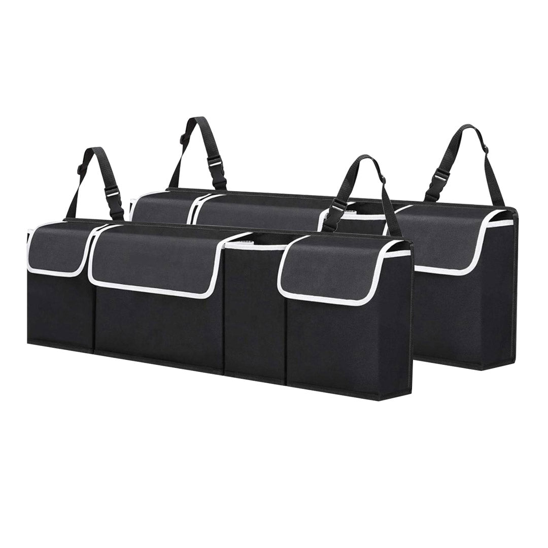 SOGA 2X Oxford Cloth Car Storage Trunk Organiser Backseat Multi-Purpose Interior Accessories Black - Cafe Supply