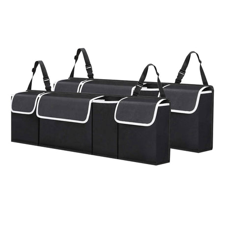 SOGA 2X Oxford Cloth Car Storage Trunk Organiser Backseat Multi-Purpose Interior Accessories Black - Cafe Supply
