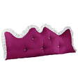 SOGA 180cm Burgundy Princess Bed Pillow Headboard Backrest Bedside Tatami Sofa Cushion with Ruffle Lace Home Decor - Cafe Supply