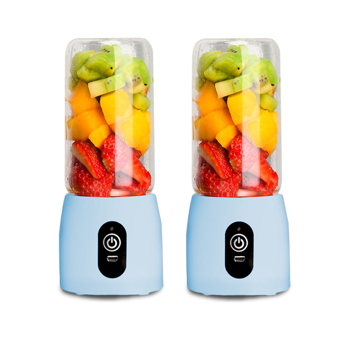 SOGA 2X Portable Mini USB Rechargeable Handheld Juice Extractor Fruit Mixer Juicer Blue - Cafe Supply
