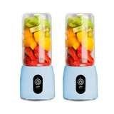SOGA 2X Portable Mini USB Rechargeable Handheld Juice Extractor Fruit Mixer Juicer Blue - Cafe Supply