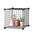 SOGA Black Portable Single Cube Storage Organiser Foldable DIY Modular Grid Space Saving Shelf - Cafe Supply