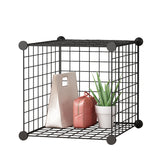SOGA Black Portable Single Cube Storage Organiser Foldable DIY Modular Grid Space Saving Shelf - Cafe Supply
