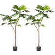 SOGA 2X 150cm Artificial Natural Green Split-Leaf Philodendron Tree Fake Tropical Indoor Plant Home Office Decor - Cafe Supply