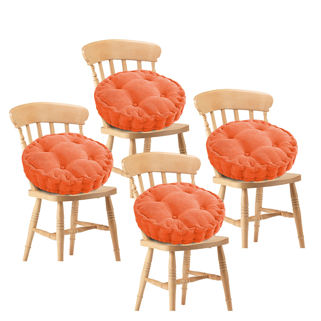 SOGA 4X Orange Round Cushion Soft Leaning Plush Backrest Throw Seat Pillow Home Office Decor - Cafe Supply
